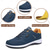 preiswerte Lässige Schnürschuhe-Marineblaue Freizeit-Sport-Sneaker für Herren | leichte Sportschuhe mit Schnürung und bequemer Sohle | perfekt zum Laufen, Gehen und für den Alltag