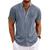 tanie luksusowe koszule-Męskie Koszula lniana koszula Słońce Wzory graficzne Zabytkowe Kołnierz stawiany Niebieski Szary Na zewnątrz Ulica Krótki rękaw Nadruk Odzież Moda Moda miejska Designerskie Codzienny
