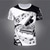 billiga Grafisk T-shirt för män-Herr T-shirt Grafisk Musik Rund hals Kläder 3D-tryck Utomhus Dagligen Kortärmad Mönster Vintage Mode Designer