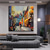 cheap Landscape Paintings-Handmade Hand Painted Oil Painting Wall Rainy Days Painting Original Rain Urban Art Umbrella Art Oil Paintings Abstract Artwork Decor Rolled Canvas No Frame Unstretched