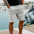 ieftine Pantaloni scurți de plajă-Bărbați Pantaloni Scurți Pantaloni scurți de vară Pantaloni scurți de plajă Cordon Talie elastică Imprimare 3D Grafic Model Geometric Respirabil Απαλό Scurt Casual Zilnic Concediu Șic Stradă Hawaiană