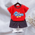 cheap Sets-2 Pieces Toddler Boys T-shirt &amp; Shorts Outfit Animal Cartoon Bear Short Sleeve Cotton Set Outdoor Neutral Daily Basic Summer Spring 3-7 Years Short set 30-RABBIT rabbit. Short set 35-Happy Niu Niu