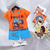 cheap Sets-2 Pieces Toddler Boys T-shirt &amp; Shorts Outfit Animal Cartoon Bear Short Sleeve Cotton Set Outdoor Neutral Daily Basic Summer Spring 3-7 Years Short set 30-RABBIT rabbit. Short set 35-Happy Niu Niu