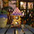 cheap Landscape Lights-Craft Miniature House Solar Powered Led Light Garden Fairy Outdoor Walkway Sun Flower Resin Cottage Village Lamp Decoration