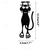 abordables Serre-livres et marque-pages-1 pièces signe d&#039;enveloppe de signet en plastique de chat noir évider mini signets d&#039;animaux 3d, cadeau de retour à l&#039;école