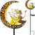 cheap Landscape Lights-Solar Lights Fairy Moon Shape Garden Lights Outdoor Metal Solar Garden Lights Waterproof LED Glass Ball Outdoor Lights Fairy Figures Elf Garden Solar Light Decoration Patio Path Lawn Halloween Christmas