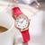 baratos Relógios Quartz-Presente para o Dia das Mães para Mulheres Relógio de Quartzo com Movimento Japonês Facil de Ler Números Árabes Mostrador Simples Pulseira de Couro PU Relógio Feminino