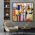 cheap Abstract Paintings-Handmade Oil Painting Canvas Wall Art Decoration Modern Light Luxury Style Geometric Figure for Home Decor Rolled Frameless Unstretched Painting