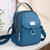 baratos Malas com Alça-bolsa tiracolo feminina de nylon preta com ferragens prateadas e alça ajustável - bolsa de ombro pequena, leve e prática para viagens e uso diário