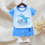 cheap Sets-2 Pieces Toddler Boys T-shirt &amp; Shorts Outfit Animal Cartoon Bear Short Sleeve Cotton Set Outdoor Neutral Daily Basic Summer Spring 3-7 Years Short set 30-RABBIT rabbit. Short set 35-Happy Niu Niu