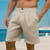 cheap Holiday-Men&#039;s Shorts Linen Shorts Summer Shorts Beach Shorts Button Pocket Straight Leg Plain Comfort Breathable Short Casual Daily Holiday Linen / Cotton Blend Fashion Black White