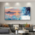 cheap Landscape Paintings-Pure Hand painted Sunset Sea Sky Ocean Beach Landscape Colorful Abstract Wall Art Extra Large Panoramic Oil Painting On Canvas