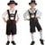 cheap Kid&#039;s Oktoberfest-Boys Oktoberfest Costume Traditional German Beer Outfit Lederhosen Shirt Hat 3 Pieces Munich Bavarian Costume for Kids