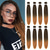cheap Crochet Hair-8 Pack Ombre Braiding Hair Pre Stretched - 26 100G/Pack Premium Kanekalon Pre Stretched Braiding Hair Extensions Professional Itch Free Hot Water Setting Perm Yaki Texture Prestretched Hair