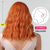cheap Synthetic Trendy Wigs-Ginger Curly Wigs for Women Short Orange Wigs With Bangs Natural Looking Cosplay Synthetic Hair
