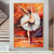 abordables Peintures portraits-fait à la main peint à la main ballerine peinture à l&#039;huile commission originale peinture ballet art mural vertical belle image rouge mur art chambre décor