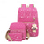 cheap Kids &amp; Teen Backpacks-4-Piece Starry Backpack Set for Girls - Includes Backpack, Shoulder Bag, Purse, and Pencil Case - Available in Pink, Purple, Blue, and Black