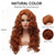 cheap Historical Wigs-Long Fox Red Hair Curly Wavy Full Head Halloween Wigs for Women Cosplay Costume Party Hairpiece
