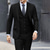 זול Suits-חליפות חתונה לגברים בצבע אפור כהה 3 חלקים פלוס מידה בהתאמה אישית בהתאמה אישית עם שני כפתורים חתונת סתיו 2024