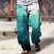abordables pantalones estampados-Hombre Pantalones Pantalones de verano Pantalones de playa Correa Cintura elástica Impresión 3D Degradado Estampados Comodidad Casual Diario Festivos Ropa de calle Hawaiano Azul Piscina Verde Trébol