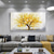 cheap Floral/Botanical Paintings-Handmade Oil Painting Canvas Wall Art Decor Original Golden tree texture trees in full  for Home Decor With Stretched FrameWithout Inner Frame Painting