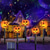 cheap Halloween Lights-Solar Evil Pumpkin Patio Lights Spooky Glow to Your Outdoor Jack O Lantern Decor Pumpkin Skull Ghost for Halloween Thanksgiving Holidays