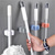 cheap Kitchen Storage-5pcs Wall Mounted Mop Organizer Holder Brush Broom Hanger Home Storage Rack Bathroom Suction Hanging Pipe Hooks Household Tools home