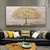 cheap Floral/Botanical Paintings-Mintura Handmade Golden Tree Landscape Oil Paintings On Canvas Wall Art Decoration Modern Abstract Pictures For Home Decor Rolled Frameless Unstretched Painting