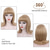 cheap Historical Wigs-Blonde Beehive Wig With Bangs 50&#039;s Flip Wig For Women 60s 70s Party Costume Cosplay Carnival Halloween Wigs