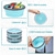 cheap Kitchen Storage-Collapsible Food Storage Containers with Lids, Silicone Round Collapsible Bowls Collapsible Kitchen Items for Camping Hiking Microwave Dishwasher Freezer