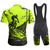 abordables Ensembles de vêtements pour hommes-Homme Maillot et Cuissard Avec Bretelles Velo Cyclisme Manche Courte VTT Vélo tout terrain Cyclisme sur route Été Bleu Jaune Rouge Graphique Vélo Coussin 3D Séchage Rapide Poche Arrière Évacuation de