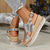 halpa Espadrille-sandaalit-naisten metallinhohtoiset kultaiset keinonahkaiset espadrille-sandaalit, joissa avoin kärki ja solkiremmi, rennot kesäkiilakengät lomalle, rannalle, päivittäisiin asuihin