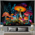 cheap Blacklight Tapestries-Mushroom Fantasy Blacklight Tapestry Glow in the Dark Glow Party UV Reactive Trippy Misty Nature Landscape Hanging Tapestry Wall Art Mural for Living Room Bedroom