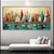 cheap Abstract Paintings-Handmade Oil Painting Canvas Wall Art Decoration Abstract  Seascape Painting Color Sailboat for Home Decor Rolled Frameless Unstretched Painting