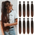 cheap Crochet Hair-8 Pack Ombre Braiding Hair Pre Stretched - 26 100G/Pack Premium Kanekalon Pre Stretched Braiding Hair Extensions Professional Itch Free Hot Water Setting Perm Yaki Texture Prestretched Hair