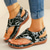 cheap Vacation Sandals-Women&#039;s Floral Print Open-Toe Sandals – Colorful Summer Thong Sandals with Buckle Strap for Casual Wear