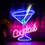 billiga LED-neonlampor-neonskyltar cocktails led skylt blå cocktail glasformad neonljusskylt martini led neonskylt väggdekor man grotta neon bar skyltar för bar butik öl bar nattklubb