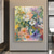 cheap Abstract Paintings-Handmade Oil Painting Canvas Wall Art Decor Original Textured Floral Painting for Home Decor With Stretched Frame/Without Inner Frame Painting
