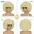 tanie Peruki historyczne-Peruka Afro - Blond Afro z lat 70. Dla Kobiet Miękkie Kręcone Włosy Afro Bez Grzywki Naturalnie Wyglądająca Męska Skacząca Blond Afro Puff Peruka Włosy Syntetyczne Duża Afro Peruka Halloween Cosplay
