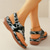 cheap Vacation Sandals-Women&#039;s Floral Print Open-Toe Sandals – Colorful Summer Thong Sandals with Buckle Strap for Casual Wear
