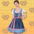 cheap Dirndl-Oktoberfest Blouse / Shirt Dirndl Maid Oktoberfest Couple German Munich Wiesn Women&#039;s Traditional Style Cloth Top Dress Apron