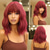 cheap Synthetic Trendy Wigs-Ginger Curly Wigs for Women Short Orange Wigs With Bangs Natural Looking Cosplay Synthetic Hair