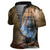 billige vintage henley-Herre Henley-skjorte Grafisk Skib Henley Tøj 3D-udskrivning udendørs Daglig Kortærmet Trykt mønster Knap ned Mode Afslappet Bekvem