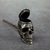 cheap Halloween Hanging &amp; Tabletop Decorations-Halloween Human Skull smoking pipe, creative handmade smoking set, custom bronze miniature Skull, unique gift for smoker, handcasted Halloween decor Halloween Skeleton Decoration