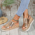halpa Espadrille-sandaalit-naisten metallinhohtoiset kultaiset keinonahkaiset espadrille-sandaalit, joissa avoin kärki ja solkiremmi, rennot kesäkiilakengät lomalle, rannalle, päivittäisiin asuihin