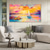 cheap Abstract Paintings-Handmade Oil Painting Canvas Wall Art Decoration Abstract  Seascape Painting Color Sailboat for Home Decor Rolled Frameless Unstretched Painting