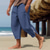 cheap Linen Pants-Men&#039;s Linen Pants Summer Pants Beach Pants Drawstring Elastic Waist Zip Leg Plain Comfort Breathable Casual Daily Holiday Linen / Cotton Blend Fashion Classic Style Black White