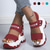 billige Sport Sandaler-tykke plattformsandaler for kvinner – svarte og hvite sporty kilesandaler med justerbare stropper, trendy sommersko for uformelle antrekk og streetwear