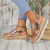 halpa Espadrille-sandaalit-naisten metallinhohtoiset kultaiset keinonahkaiset espadrille-sandaalit, joissa avoin kärki ja solkiremmi, rennot kesäkiilakengät lomalle, rannalle, päivittäisiin asuihin
