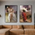 cheap People Paintings-Handpainted Famous Flamenco Dancer Painting Canvas Painting Wall Art Poster for Bedroom Living Room Decor (No Frame)
